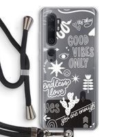 Good vibes: Xiaomi Mi Note 10 Transparant Hoesje met koord