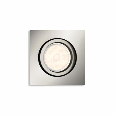 Philips Richtbare inbouwspotDonegal GU10 9cm vierkant mat chroom - 5040117PN