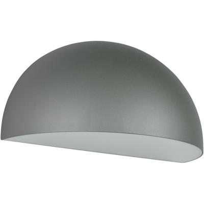 LED Tuinverlichting - Wandlamp Buitenlamp - Trion Stein - E27 Fitting - Halfrond - IP44 - Antraciet - Aluminium
