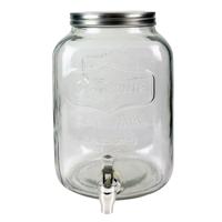 Home Deco Factory Drankdispenser - 8.0 liter - glas - limonadetap - waterdispenser