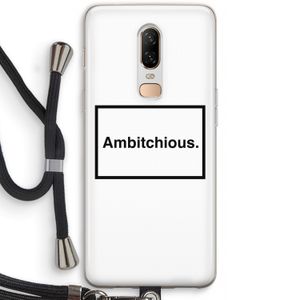 Ambitchious: OnePlus 6 Transparant Hoesje met koord