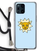 Kleine leeuw: Oppo Find X3 Pro Transparant Hoesje met koord