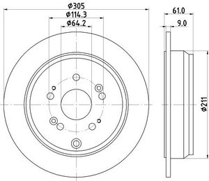 Remschijf Gecoat 54625PRO 8DD355118901