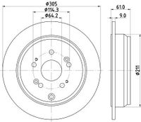 Remschijf Gecoat 54625PRO 8DD355118901