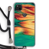 Green Inferno: Pixel 4a Transparant Hoesje met koord Green Inferno: Pixel 4a Transparant Hoesje met koord