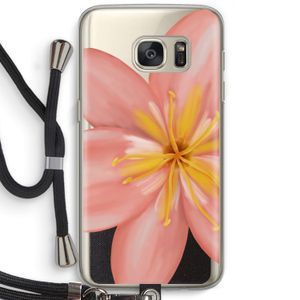 Pink Ellila Flower: Samsung Galaxy S7 Transparant Hoesje met koord