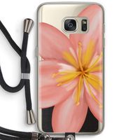 Pink Ellila Flower: Samsung Galaxy S7 Transparant Hoesje met koord