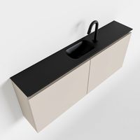 Toiletmeubel Mondiaz Ture | 120 cm | Meubelkleur Linen | Eden wastafel Urban Midden | 1 kraangat