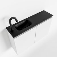 Toiletmeubel Mondiaz Ture | 80 cm | Meubelkleur Talc | Eden wastafel Urban Links | 1 kraangat