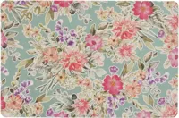 Unique Living placemat flowers 28.5x43.5cm surf blue