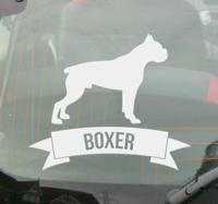 Auto bumper sticker boxer