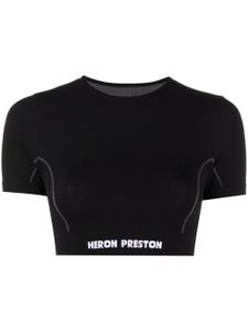 Heron Preston t-shirt à coupe crop - Noir