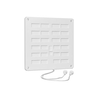 Nedco afsluitbaar ventilatierooster met trekkoord - 160x160mm - wit