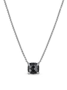 David Yurman collier Petite Châtelaine en argent sterling serti d'onyx et de diamants - Noir