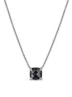 David Yurman collier Petite Châtelaine en argent sterling serti d'onyx et de diamants - Noir