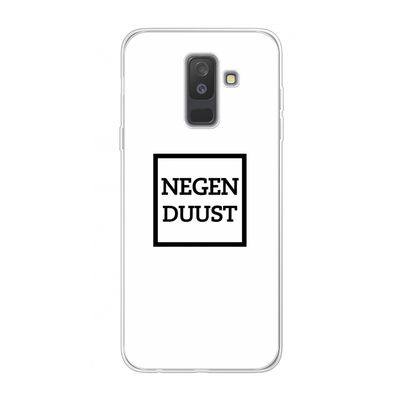 Negenduust vierkant: Samsung Galaxy A6 Plus (2018) Transparant Hoesje