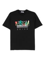 MSGM Kids t-shirt en coton à logo imprimé - Noir