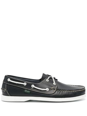 Paraboot chaussures bateau en cuir à lacets - Bleu