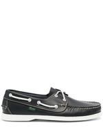 Paraboot chaussures bateau en cuir à lacets - Bleu