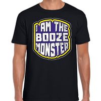 Halloween booze monster verkleed t-shirt zwart voor heren - thumbnail