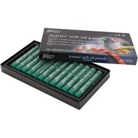Gallery Oliepastel, L: 7 cm, d 11 mm, dikte 11 mm, emerald green, 12 stuk/ 1 doos