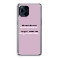 gij zijt ook iemand: Oppo Find X3 Pro Transparant Hoesje