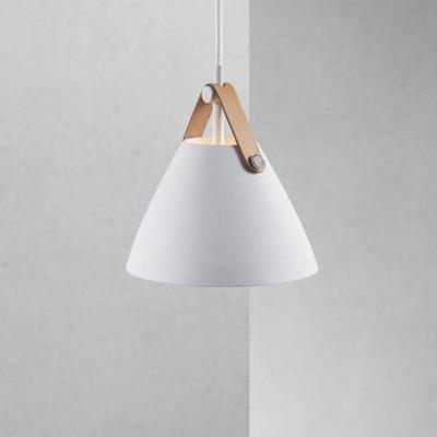 op=op Hanglamp wit leer &apos;Strap 16&apos; GU10 Design For The People 16 cm