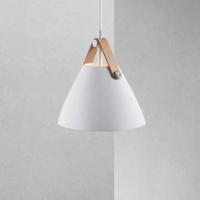 op=op Hanglamp wit leer &apos;Strap 16&apos; GU10 Design For The People 16 cm