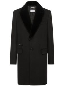 Philipp Plein manteau en fourrure artificielle - Noir