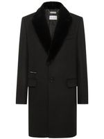 Philipp Plein manteau en fourrure artificielle - Noir - thumbnail