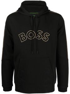 BOSS hoodie à logo imprimé - Noir