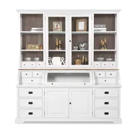 Vitrinekast (ronde klep) Lakewood - Clear/Mindi Rustic Grey - thumbnail