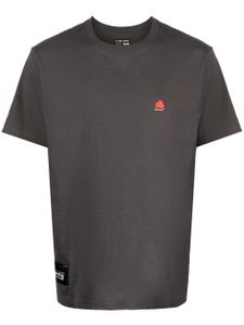 izzue t-shirt en coton à patch logo - Gris