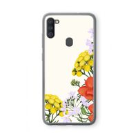 Wilde bloemen: Samsung Galaxy A11 Transparant Hoesje
