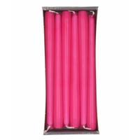 Enlightening Candles Dinerkaarsen - 36x stuks - fuchsia roze - 8 branduren - 25 cm - kandelaar kaars