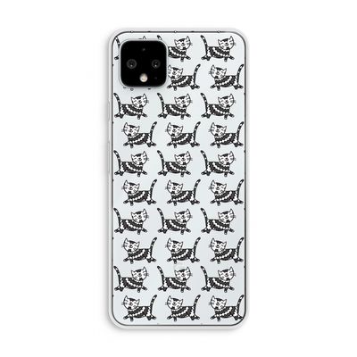 Zwarte poes: Pixel 4 XL Transparant Hoesje