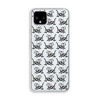 Zwarte poes: Pixel 4 XL Transparant Hoesje