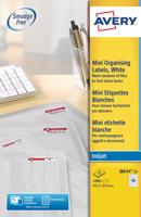 Etiket avery j8654-25 45.7x25.4mm wit 1000st | 5 stuks