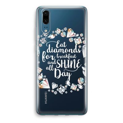 Diamonds: Huawei P20 Transparant Hoesje