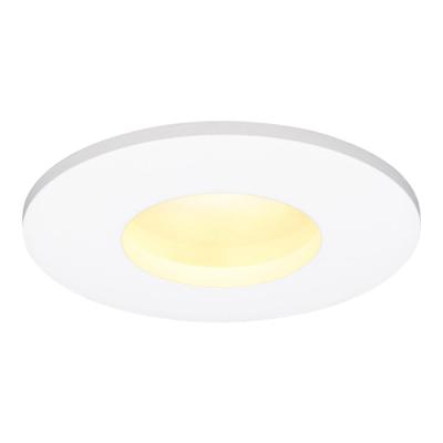 Barcelona - LED platte inbouwspots met lage inbouwdiepte 60mm - 3,8 Watt 270 Lumen - 2700K Warm wit - GU10 LED Module - Dimbaar - Rond - IP44 voor badkamer, buiten en binnen - Wit
