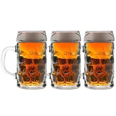 3 glazen bierpullen 0,5 liter
