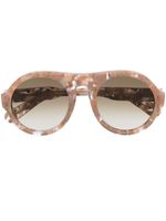 Chloé Eyewear Zonnebril met oversized montuur - Roze - thumbnail