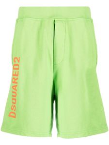 DSQUARED2 short en coton à logo imprimé - Vert