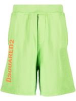 DSQUARED2 short en coton à logo imprimé - Vert - thumbnail