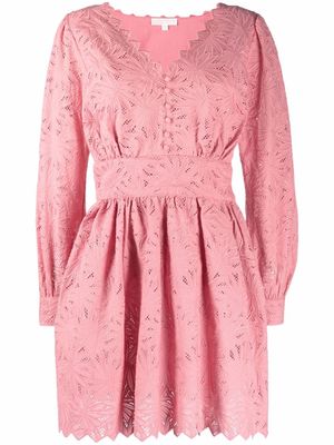 Michael Michael Kors robe brodée à ourlet festonné - Rose