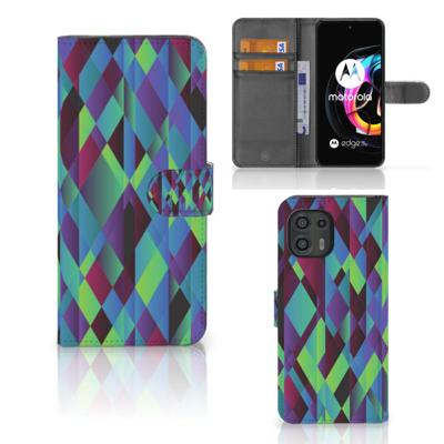 Motorola Edge 20 Lite | Book Case | Abstract Green Blue