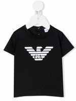 Emporio Armani Kids t-shirt à logo imprimé - Bleu