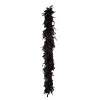 Kerst boa - veren slinger - zwart - 180 cm - 50 gram - kerstboomversiering - kerstslinger