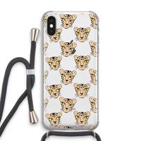 Tijger: iPhone X Transparant Hoesje met koord