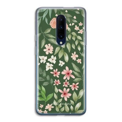Botanical green sweet flower heaven: OnePlus 7 Pro Transparant Hoesje